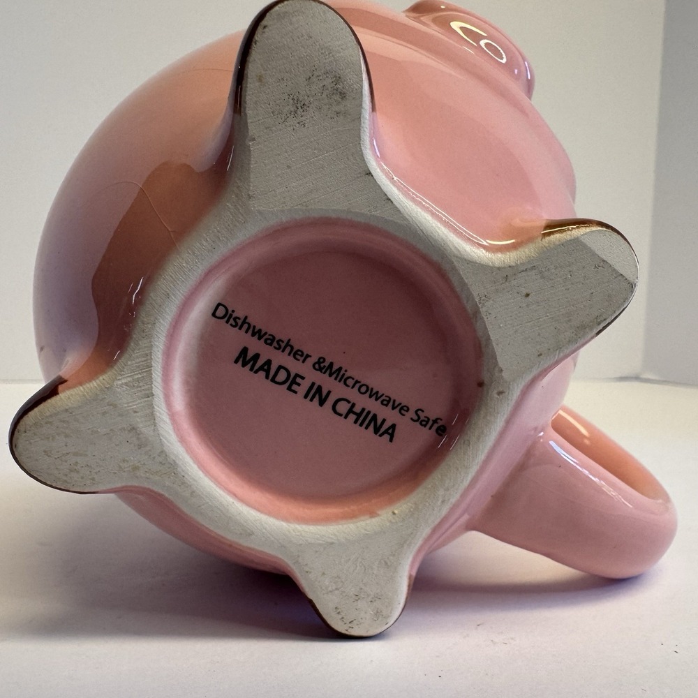 3D Pig Coffee Mug Tea Cup Whimsical Farmhouse Gift - Picture 6 of 9